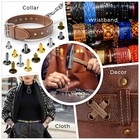 420 Pack Leather Rivets  Brass Rivets For Fabric  Leather Rivet Kit  Double Cap