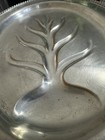 Vintage English Silver Mfg Corp Silver Plated Footed Serving Tray Tree Of Life