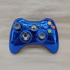 Official Microsoft Xbox 360 Chrome Blue Wireless Controller Original Tested 