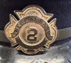 Vintage West Albany Co 2 Fire Department Dress Hat Cap Size 7 1 2