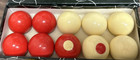 Vintage 10 Ball Set Of Bumper Pool Snooker Balls   Box Unused 