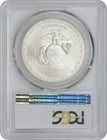 2005-p Marine Corps Silver Commemorative Dollar Ms70 Pcgs