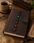 Large Leather Journal 10x7 Vintage Chakra Notebook Diary Writing Book