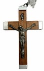 Vintage Lourdes Rosary Wood Bead Catholic Crucifix France Religious 20   
