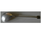 Vintage 1970 Soviet Russian 916 Silver Gilt Enamel Serving Spoon Ussr 52g