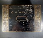 Antique Victor Safe   Lock Co Metal Cash Document Box C H Watson Hand Painted 