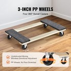 Furniture Dolly Moving Dolly Caster 1000 Lb Capacity 4 Rolling Wheels Wood