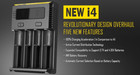 Nitecore I4 Intellicharger Rechargeable Battery Charger Li-ion nimh - New