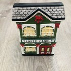 Yankee Candle Christmas Holiday Store Front Ceramic Jar Tissue Candle Holder