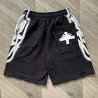 Vertabrae Skull Face Shorts Black white Men s Heavyweight Cotton Relaxed Fit