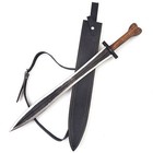 Authentic Greek Xiphos Sword Full Tang With Leather Sheath  For Collectors
