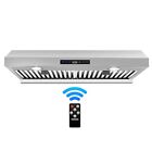 30in Under Cabinet Range Hood 800cfm Stainless Steel 3-speed Touch Control New