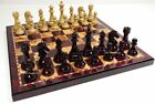 Large 4 1 4  King Staunton High Gloss Chess Set W  18  Cherry Color Board