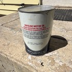 Texaco Havoline Motor Oil Can White Blue Gas   Oil Advertising Collectible