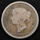 Canada 5 Cents  Coin  Silver  From 1870s  Date Worn  Inv f647