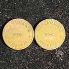 2 Freedmen s Hospital Employee Parking Token Washington Dc Brass Very Rare T9116