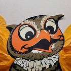 Vintage 50 s Halloween Die Cut Large Hanging Owl Honeycomb Wings With Mouse Rare