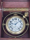 Defective Vintage Waltham Ships Chronometer 8 Day Maritime Clock In Wood G3d
