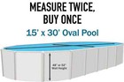 15  X 30  Oval 20 Gauge Overlap Swimming Pool Liner -  choose Pattern 