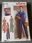 Simplicity 8447 0738 1940s Vintage Pantsuit Costume Pattern - Sizes 16-24  Uncut