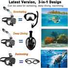 Diving Masks Foldable Anti-fog Snorkel Mask Set With Full Dry Top System New