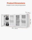 Vevor Laundry Room Wall Cabinet 2-tier Cupboard Storage With 4 Doors Set Of 2