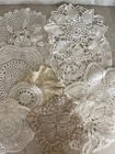 Huge Lot Of Vintage Lace Crochet   Tatting - Finished Pieces  Trim
