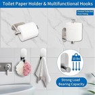 Bathroom Hardware Set Stainless Steel Towel Bar Towel Racks Adhesive Hooks 4 Pcs