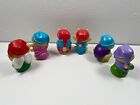 Vintage Playskool 1985 Glow Worm Glo Friends Lot Of 6 Glo Worm Toy Figures