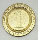 The Venetian Hotel Casino  1 Gaming Token Coin Chip - Las Vegas Nevada 1999