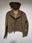 Ww2 Ike 38r Usa Army Field Wool Jacket W  Patches 1944   Garrison Hat Uniform