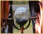 Solar Spiral Bronze Kinetic Double Wind Spinner Garden Stake Metal Yard Art 75 h