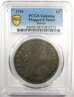 1796 Draped Bust Silver Dollar  1 Small Eagle Coin - Certified Pcgs Fine Detail