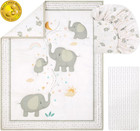 3 Piece Elephant Whimsy Baby Crib Bedding Set Boy Or Girl  Nursery Decor Boy Cri
