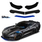 Front Splitter Lip Chin Spoiler For Dodge Charger Gloss Black Blue Tongue