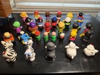 Fisher-price Little People Random Lot Of 30 Animals Dc People Cars Vtg   Modern