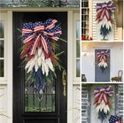 Patriotic Wreaths For Front Door Red White And Blue Wreath 4th Of July Wreath s4