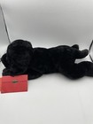 Fao Schwarz Labrador Plush Realistic Black Stuffed Dog Laying Down New