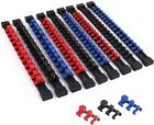 9pc Abs Socket Organizer 1 2 3 8 1 4 Inch Drive Socket Rail Holders Wall Mount