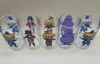 Vintage 1977 Mcdonalds Collector Series Glasses Set Of 5 Drinkware Tumblers Mint