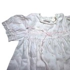 Vtg Baby Floral   Lace Dress Baby Doll Button Back Rose Infant Sunday Photograph