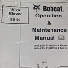 Bobcat Operation   Maintenance Manual Skid Steer Attachment Snow Blower Sb150