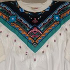 Hazelwoods Southwestern Fashion 3xl Vintage 80 s Tassle Western Made In Usa Top