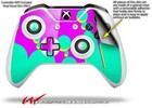 Skin For Xbox One S   X Controller Drip Teal Pink Yellow Vinyl Decal