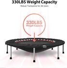 Bcan 40  Foldable Mini Trampoline With Handler Max Load 330lbs Foldable Black