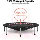 Bcan 48  Foldable Mini Trampoline With Handler Max Load 330lbs Foldable Black
