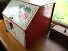 Vintage Morning Glory Metal Tin 1950 s Kitchen Vented Combo Bread Box Pie Safe