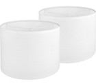 13x13x10 White Lamp Shades Set Of 2  Medium Drum Shade 13top X 13bottom X 10high