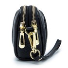 Genuine Leather Wallet Women s Credit Card Holder Zip Purse Wristlet Clutch Bags