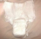 Lot Of 2x  qty  Vintage White Pull-up Diapers Stretchy Size Large  sample Pack 